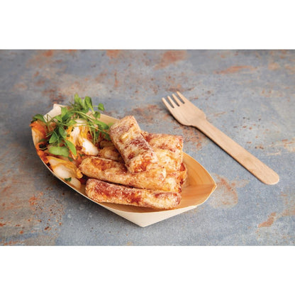 CD903 Fiesta Compostable biologisch afbreekbare houten vorken 15,5cm (100 stuks)