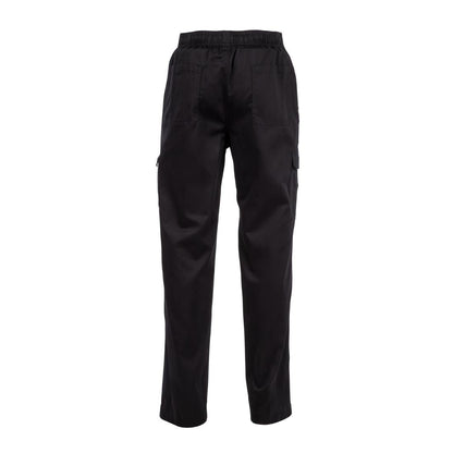B222-M Chef Works unisex slim fit cargo broek zwart M