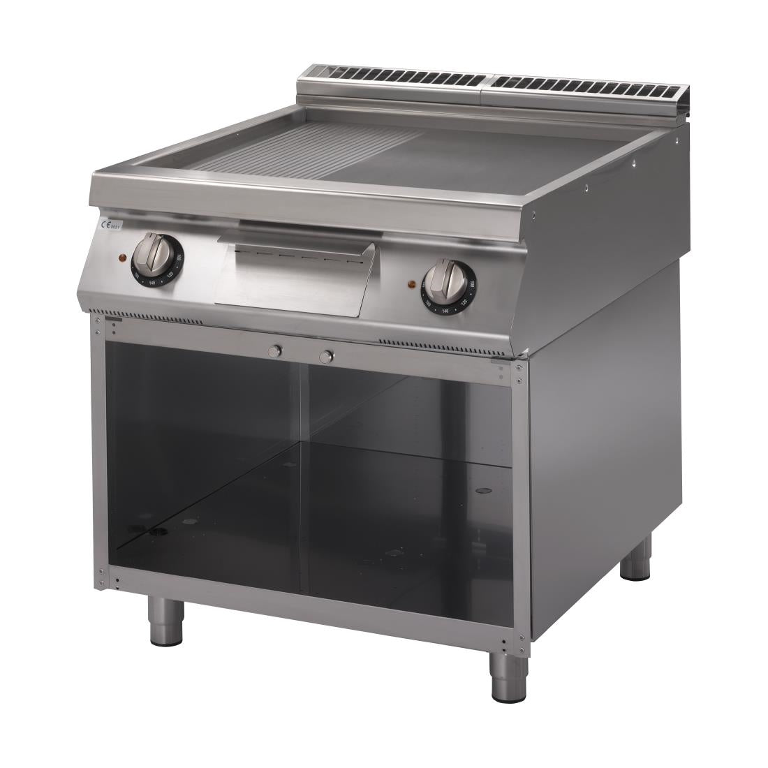 GN103 Gastro M 700 plus elektrische bakplaat GM70/80 FTRES 2/3 glad 1/3 geribbeld