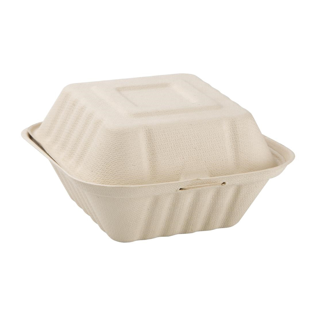 FC542 Fiesta Compostable composteerbare bagasse hamburgerdoosjes 152mm (500 stuks)