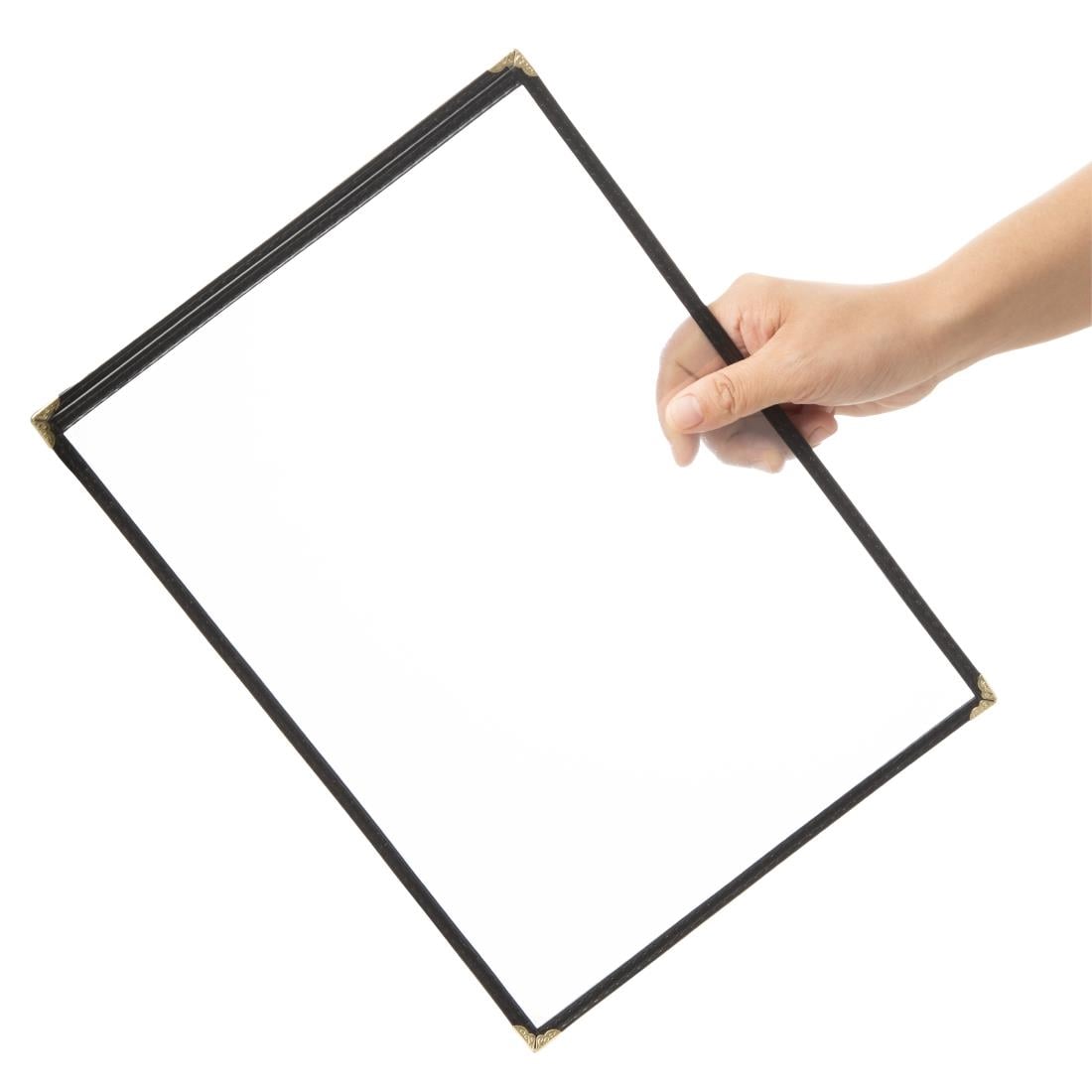 E292 Olympia American Style menuhouder A4 zwart enkel