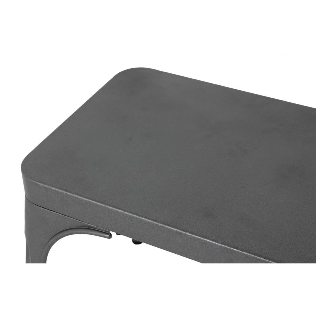 JA329 Bolero Bistro Metalen Bank Donkergrijs 1000mm (2 stuks)