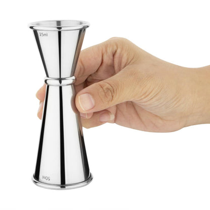 DR593 Olympia RVS barmaatje/jigger 25/50ml
