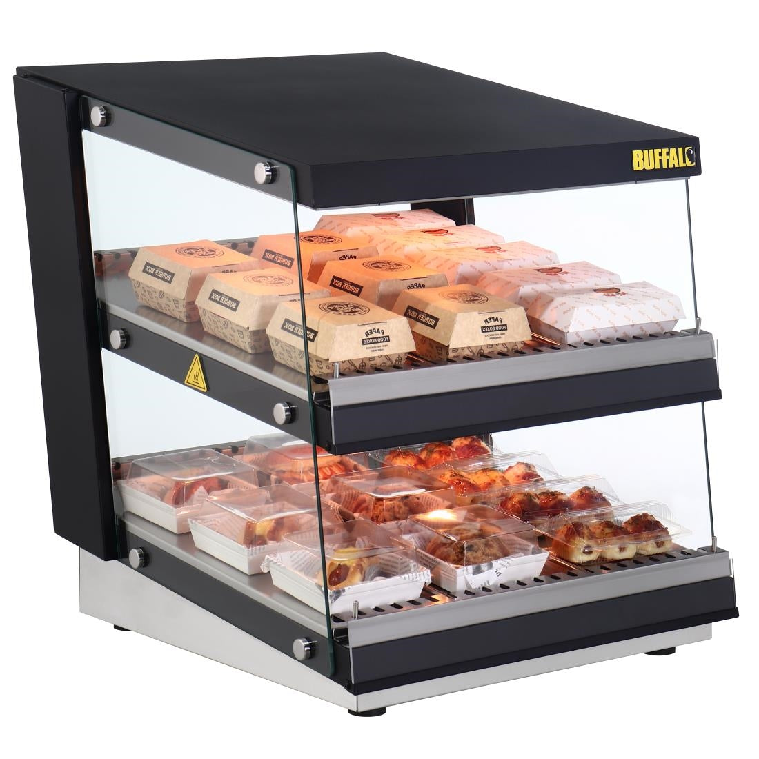 HW925 Buffalo Schuin Kanaal Voedselverwarmer 2 Planken