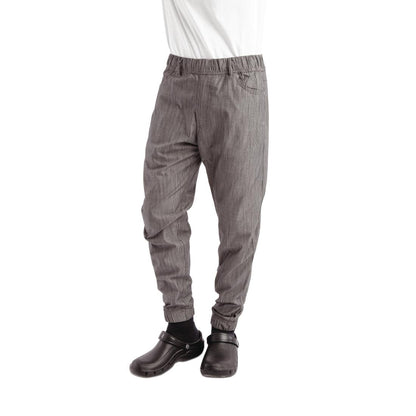 BB300-M Chef Works Urban Jogger 257 koksbroek zwart-wit fijn gestreept M