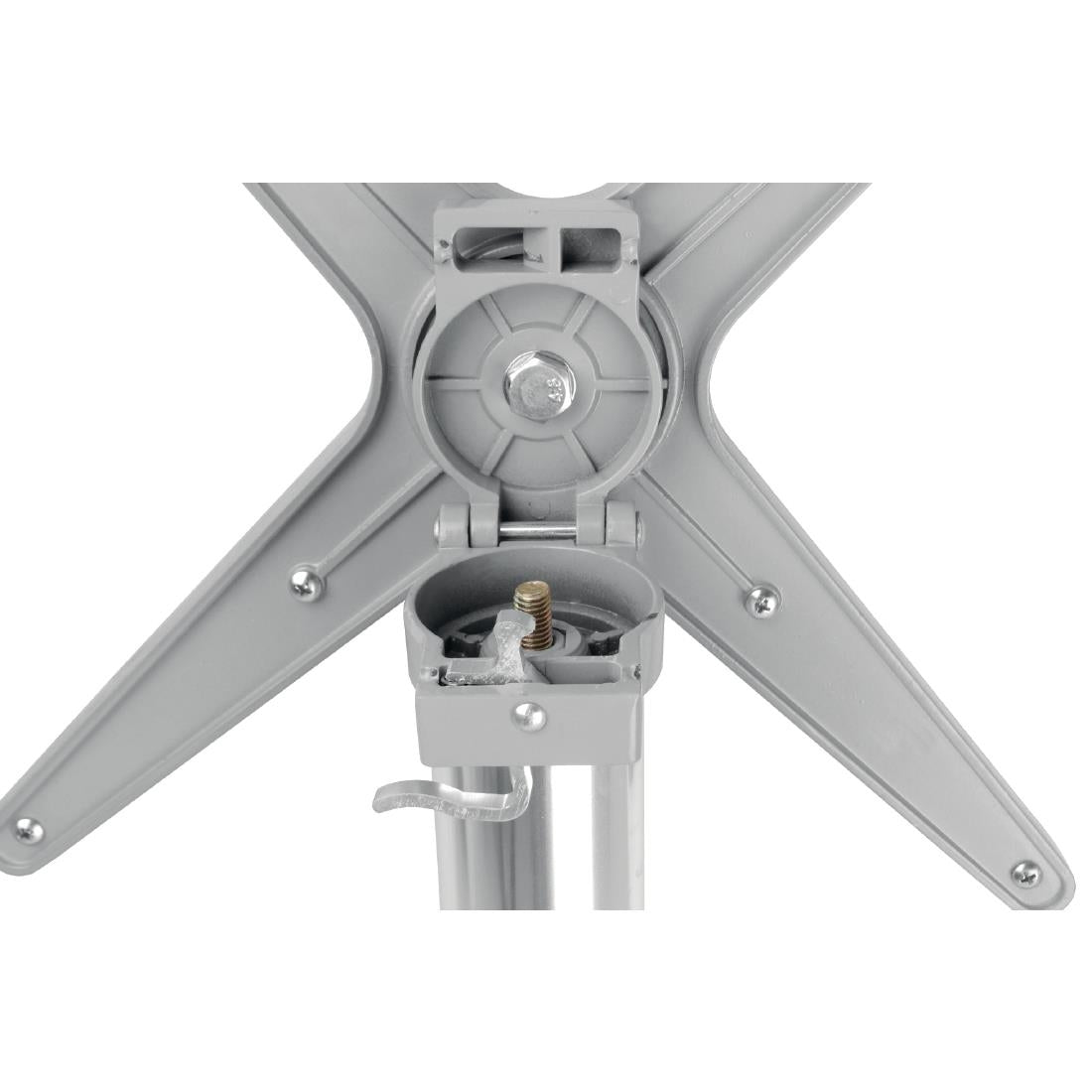 GR396 Bolero ronde statafel met kantelbaar RVS blad