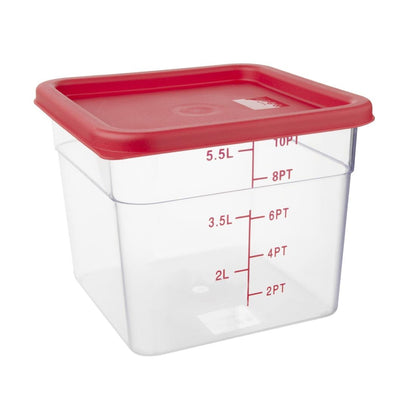 CF041 Hygiplas vierkant deksel rood medium