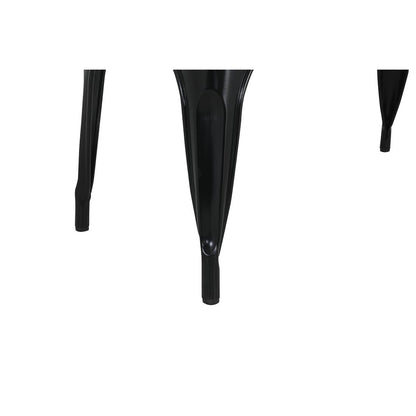HZ816 Bolero Bistro Bank Met Latten Van Mangohout Zwart 850 mm (2 stuks)