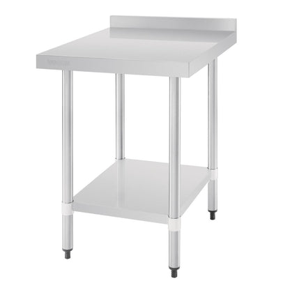 GJ505 Vogue RVS werktafel met achteropstand 90x60x70cm