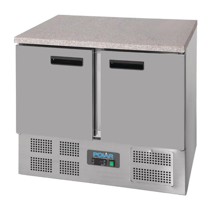 CL108 Polar G-serie koelwerkbank met marmeren werkblad 240Ltr