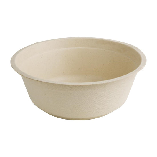 FC544 Fiesta Compostable composteerbare bagasse kommen rond bruin 950ml (50 stuks)
