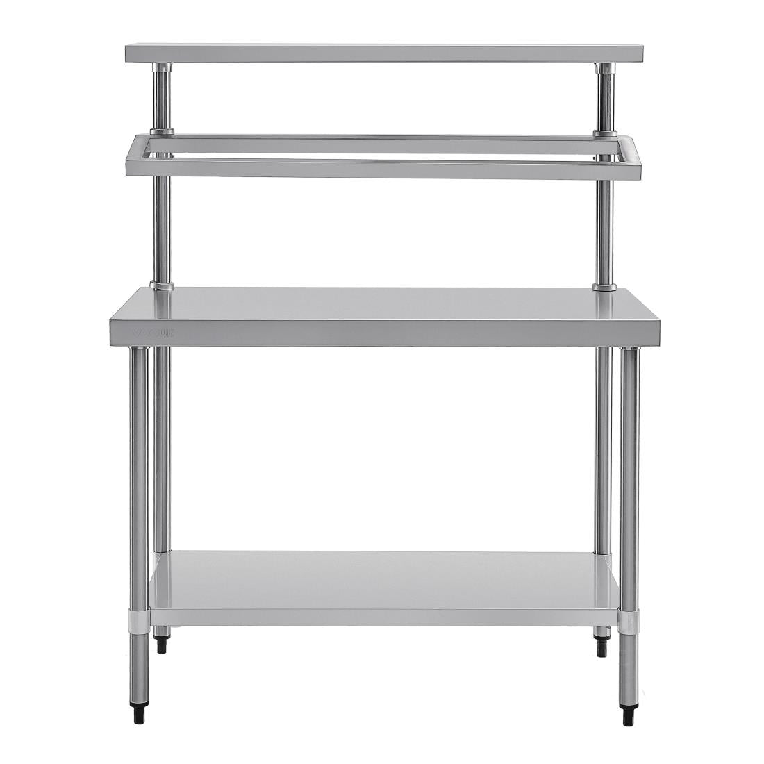 CB908 Vogue RVS werktafel met wandplanken