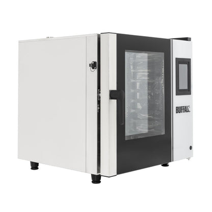 SA771 Buffalo Vrijstaande Smart Touchscreen Combi Oven 7 x GN 1/1 Met Installatie Kit En Afzuigkap