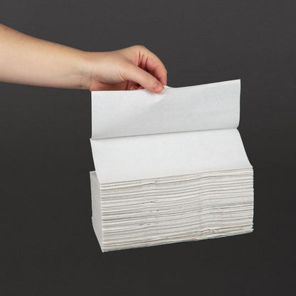 CF796 Jantex 160-pak C-gevouwen handdoeken 2-laags wit (15 stuks)