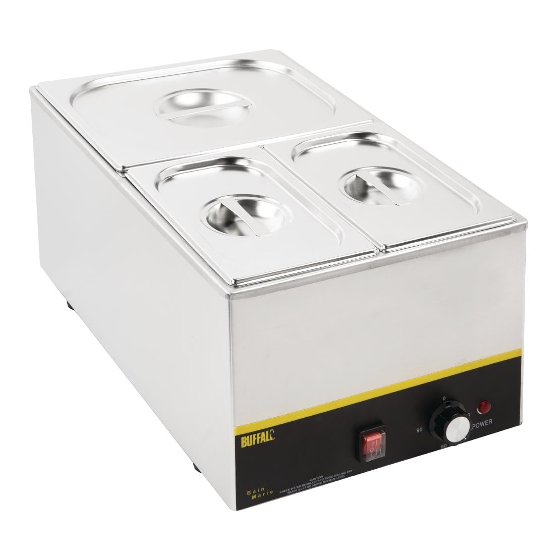 SA244 Vogue RVS Gastronorm Bakken Set 1/2 en 2x 1/4 Met Deksels