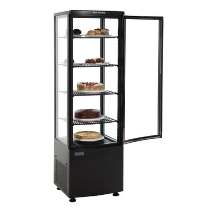 DP289 Polar C-serie koelvitrine met gebogen glasdeur 235L zwart