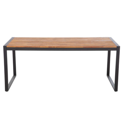 DS157 Bolero rechthoekige stalen en acaciahouten industriële tafel 180x90cm