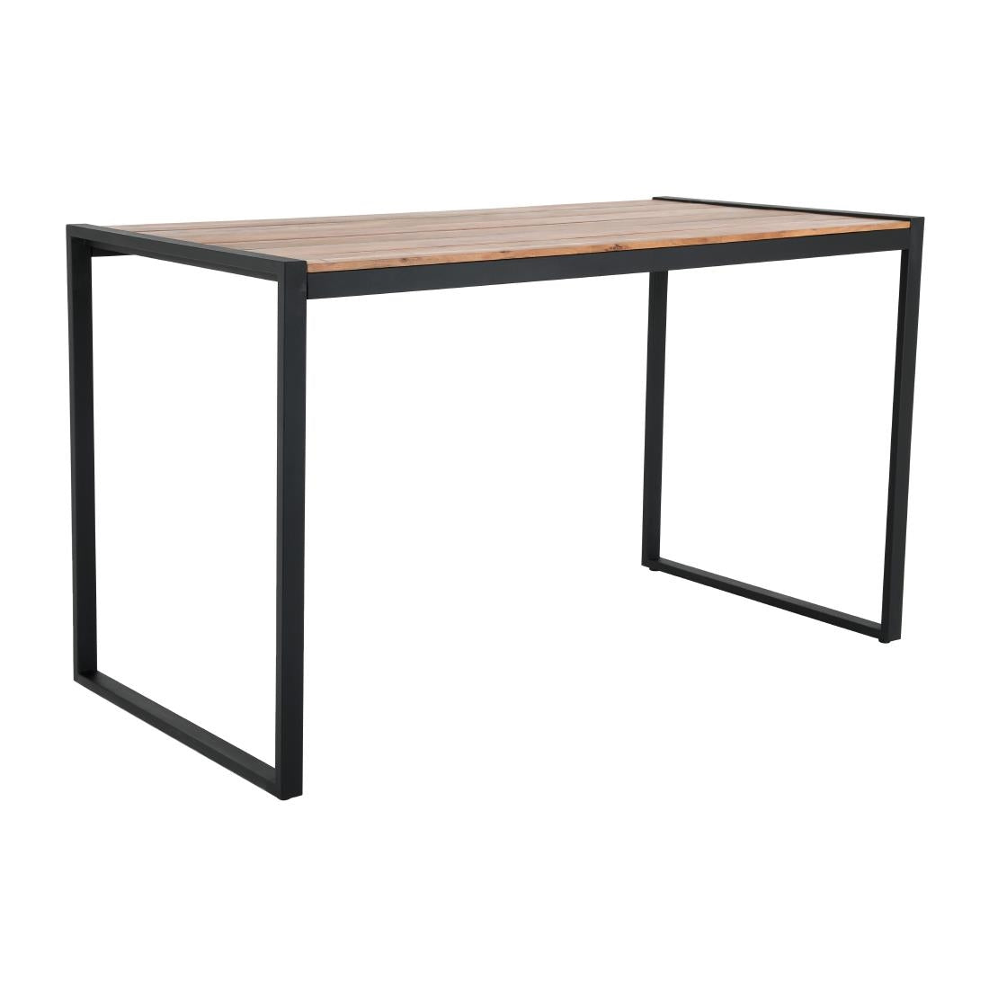 DK905 Bolero Industriële Bartafel Van Staal En Acacia, 1800x900mm