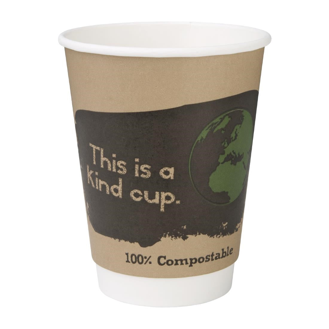 DY987 500 Fiesta Compostable composteerbare dubbelwandige koffiebekers 35,5cl (500 stuks)