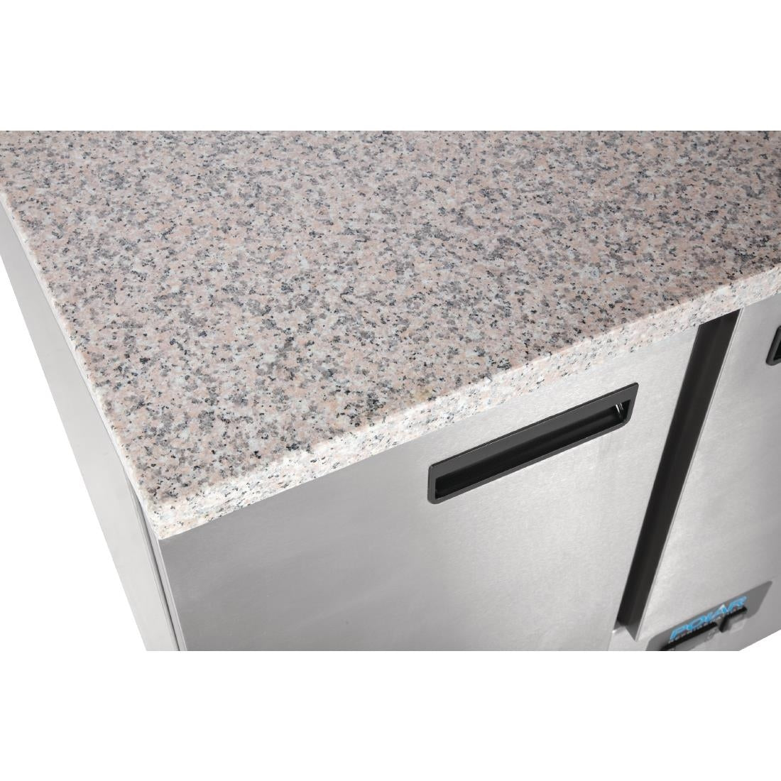 CL109 Polar G-serie 3-deurs koelwerkbank met marmeren werkblad 368Ltr