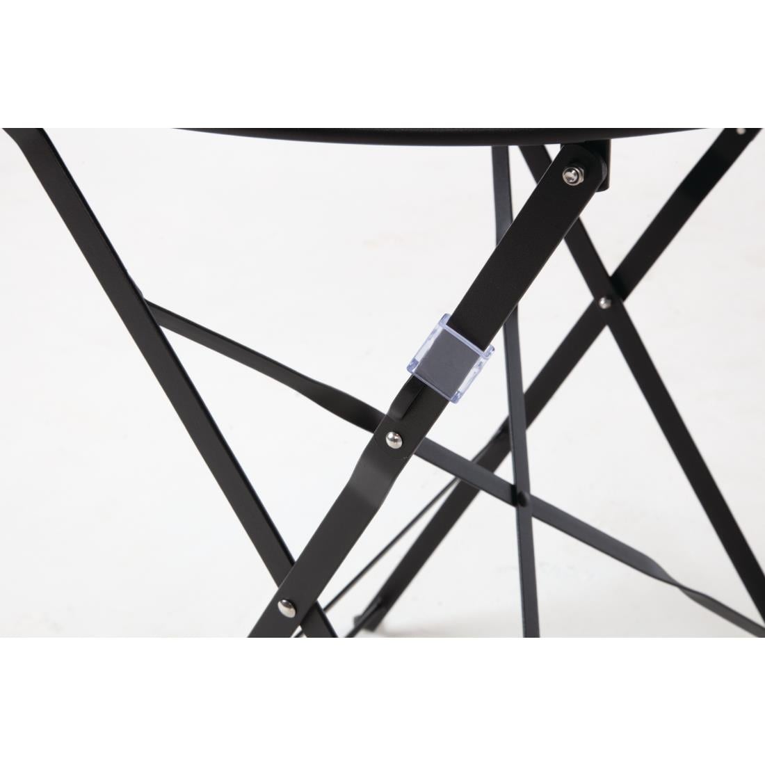 GH558 Bolero ronde stalen opklapbare tafel zwart 59,5cm