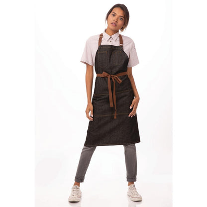 B720 Chef Works Urban Memphis halterschort zwart