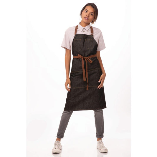 B720 Chef Works Urban Memphis halterschort zwart