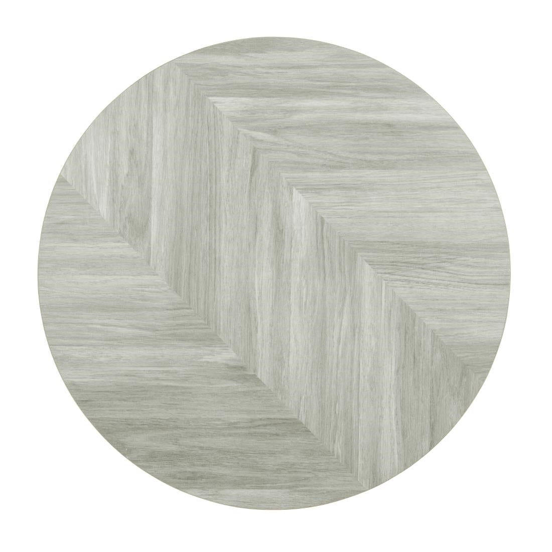 FU511 Bolero Voorgeboord Rond Tafelblad Chevron Design 600mm