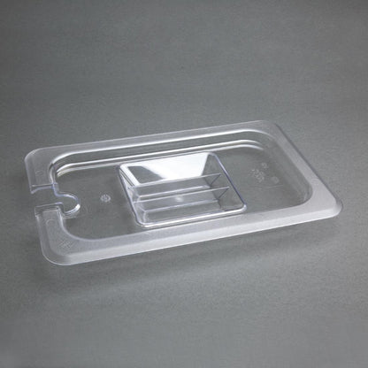 U253 Vogue polycarbonaat deksel met lepeluitsparing GN 1/4