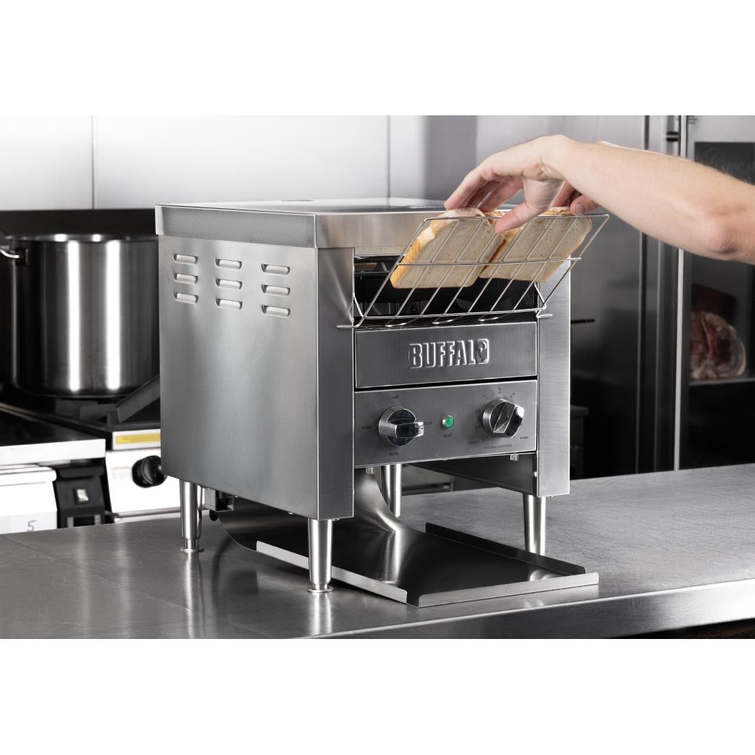 CU628 Buffalo Dubbel Plak Transportband Broodrooster