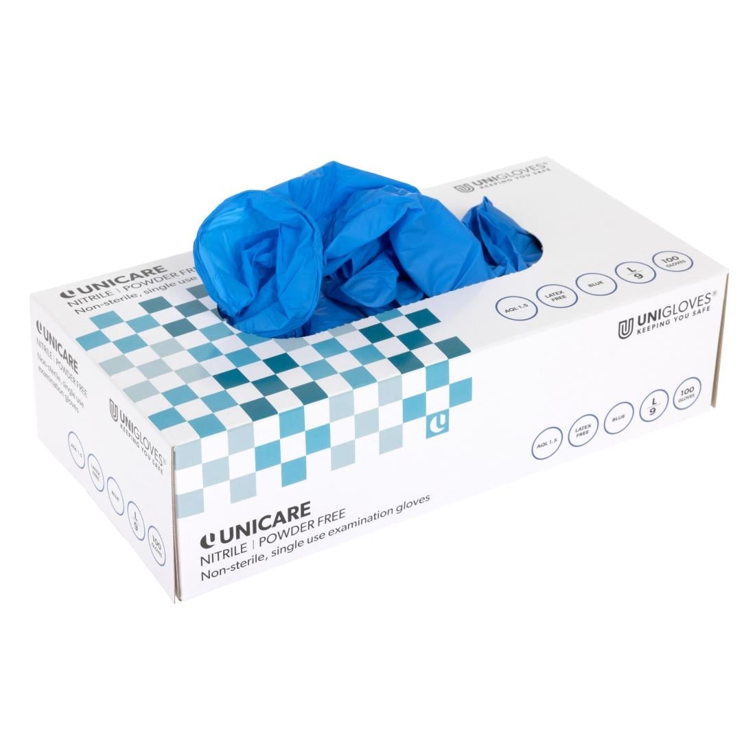 Y478-M Nitril handschoenen blauw poedervrij M (100 stuks)