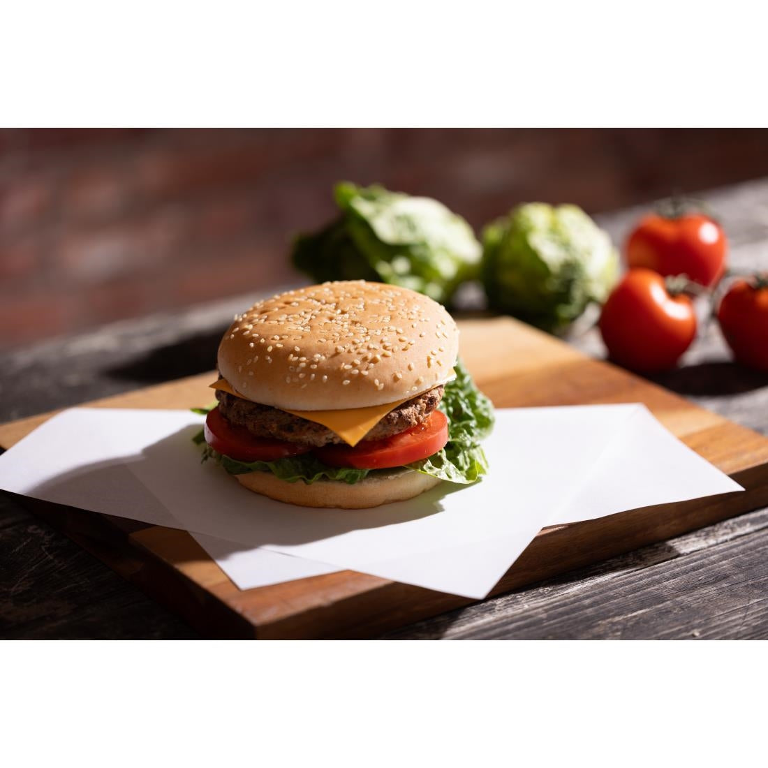 HY789 Fiesta Composteerbare Burger Wraps Wit 250x300mm (200 stuks)