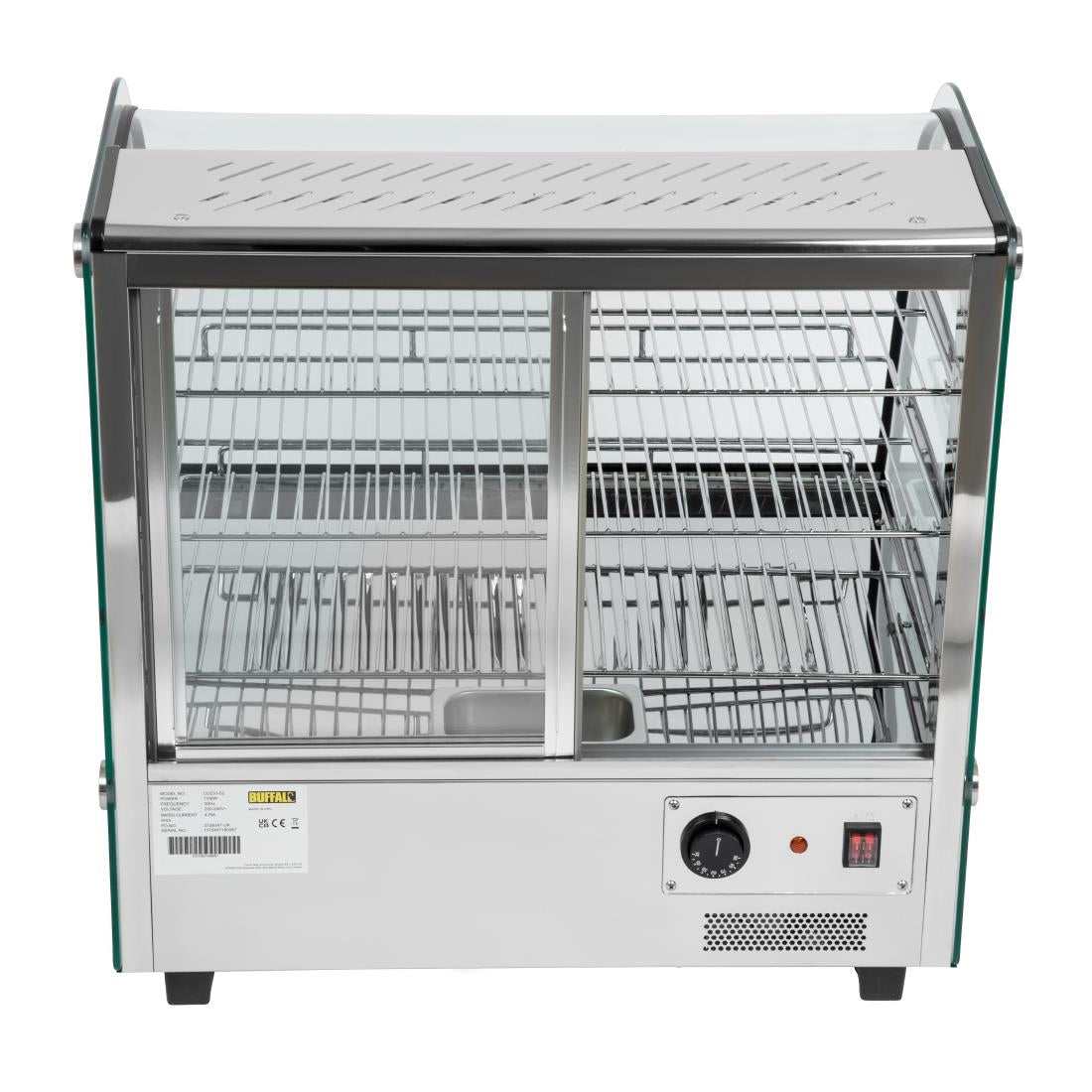CD231 Buffalo warmhoudvitrine 120L 67(h) x 68,7(b) x 56,8(d)cm