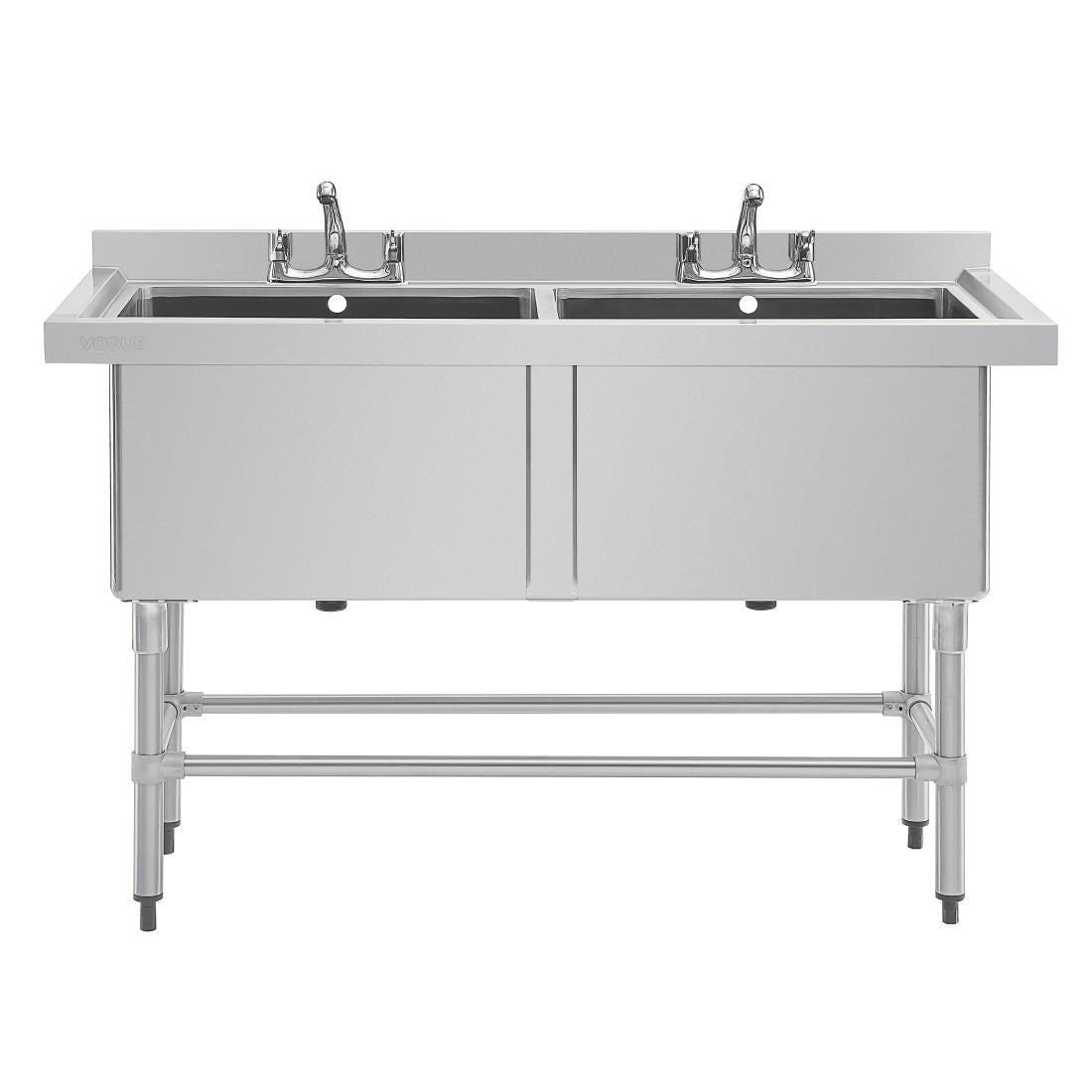 CF406 Vogue diepe dubbele RVS spoelbak