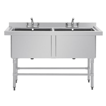 CF406 Vogue diepe dubbele RVS spoelbak