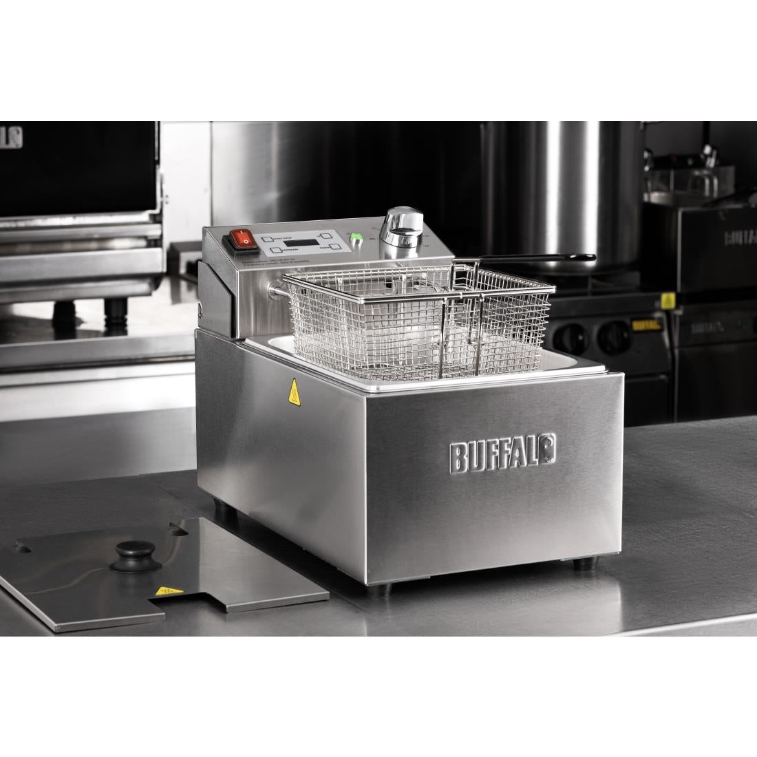CU622 Buffalo Enkel Elektrische Friteuse met Timer 5Ltr