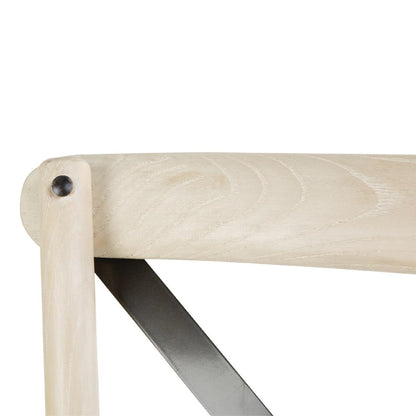 DR306 Bolero houten stoel met gekruiste rugleuning ecru (2 stuks)