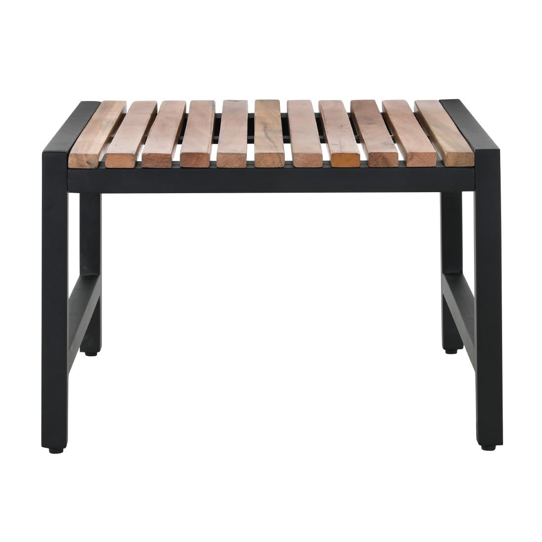 DK904 Bolero Lage Barkrukken Van Staal En Acacia (4 Stuks)