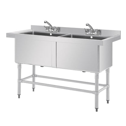 CF406 Vogue diepe dubbele RVS spoelbak