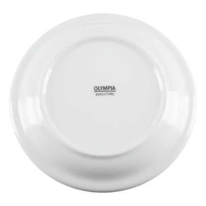 CB486 Olympia Whiteware Borden Met Smalle Rand 15cm (12 Stuks)