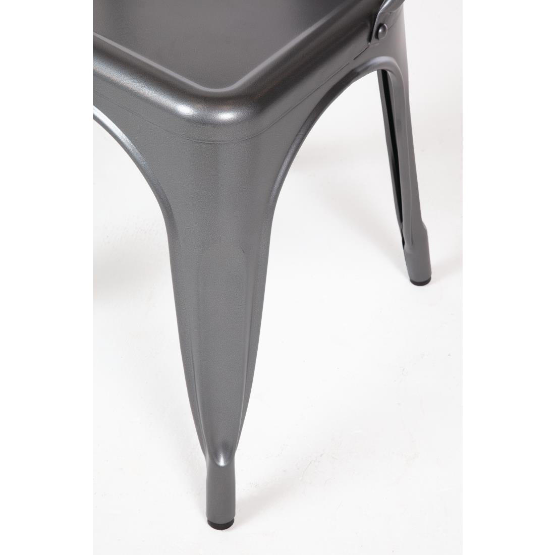 GL329 Bolero Bistro stalen stoel grijs (4 stuks)