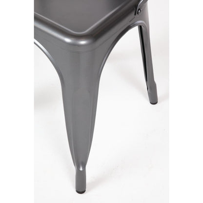 GL329 Bolero Bistro stalen stoel grijs (4 stuks)