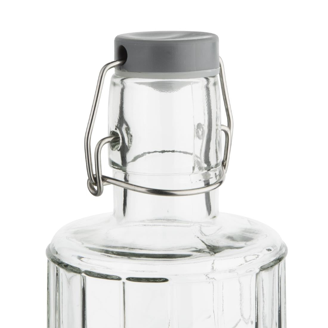 DN816 Olympia geo glazen waterfles met stop 1 liter (6 stuks)
