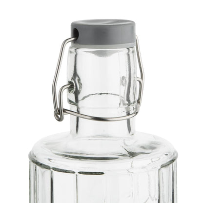 DN816 Olympia geo glazen waterfles met stop 1 liter (6 stuks)