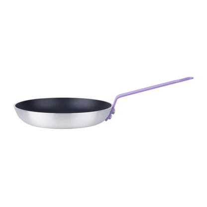 HT968 Hygiplas Aluminium Antiaanbak Teflon Platinum Plus Koekenpan met Paarse Handgreep 24cm