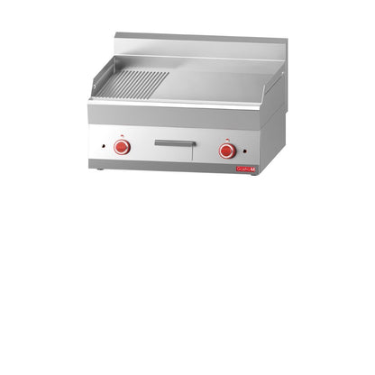 GN061 Gastro M 650 elektrische bakplaat 65/70 FTRE 2/3 glad 1/3 geribbeld