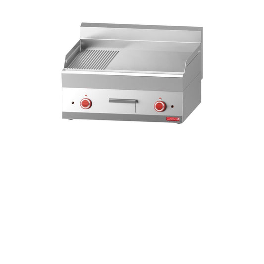 GN061 Gastro M 650 elektrische bakplaat 65/70 FTRE 2/3 glad 1/3 geribbeld