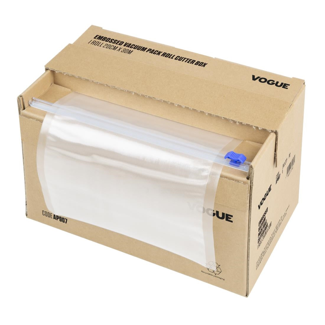 AP907 Vogue Vacuümverpakkingsrol Met Snijbox (Reliëf) 200 mm Breed