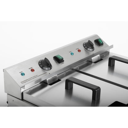CT012 Buffalo dubbele inductie friteuse 2x 3000W