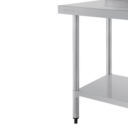 T380 Vogue RVS werktafel met achteropstand 90x90x60cm